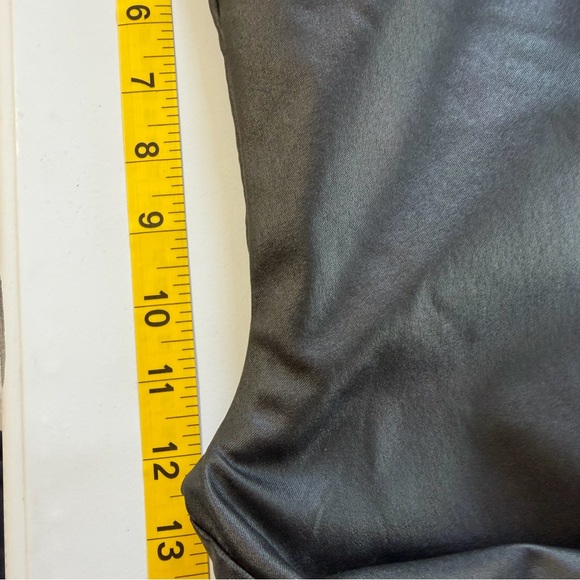 Nine West Faux Leather Black Pants with Side Zippers at Hem. - Picture 14 of 14